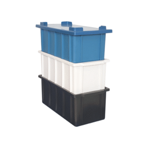 Caixa Plástica Fechada 4,2L – Com ou Sem Tampa, Preto ou Branco, Empilhável, Resistente,