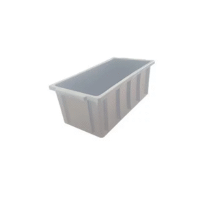 Caixa Plástica Fechada 4,2L – Com ou Sem Tampa, Preto ou Branco, Empilhável, Resistente, - Branco, Sem Tampa