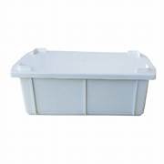 Caixa Plástica Fechada 4,2L – Com ou Sem Tampa, Preto ou Branco, Empilhável, Resistente, - Branco, Com Tampa