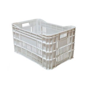 Caixa Vazada Hortifruti 45L – Resistente, Prática e Ideal para Transporte e Armazenamento! - Branco