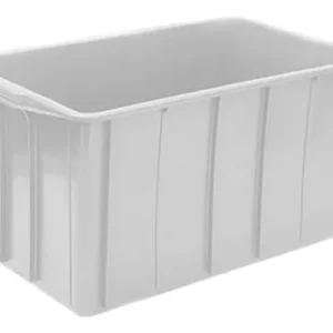 Caixa Plástica Fechada 180L – Com ou Sem Tampa, Preto ou Branco - Branco, Sem Tampa