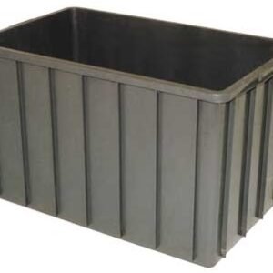 Caixa Plástica Fechada 300L – Com ou Sem Tampa, Preto ou Branco - Preto, Sem Tampa