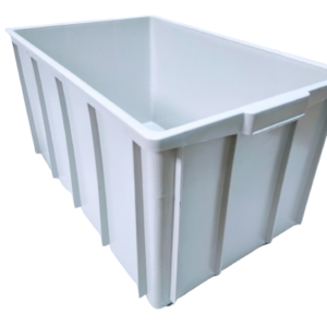 Caixa Plástica Fechada 61L – Com ou Sem Tampa, Preto ou Branco - Branco, Sem Tampa