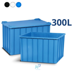 Caixa Plástica Fechada 300L – Com ou Sem Tampa, Preto ou Branco