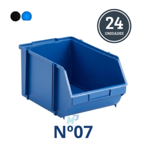 Gaveteiro Bin Nº07 – Pacote Fechado 24 Unidades, Azul ou Preto
